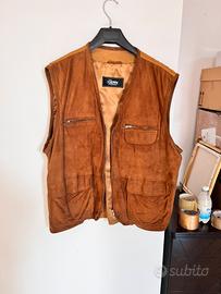 Giacca uomo senza maniche taglia 54 beige