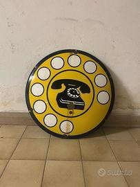 Targa/Insegna smaltata SIP telefono anni 60