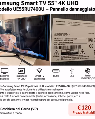 Samsung Smart TV 55" 4K UHD