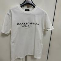 T-shirt bianca dolce & gabbana logo frontale M/L
