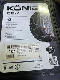 Catene neve König CB-7 104 – 7 mm – come nuove