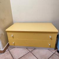 cassettiera camera bambino bambina gialla 