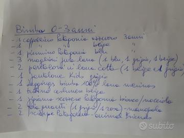 abbigliamento vario bimba 3 anni