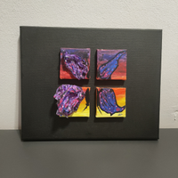 Quadrittico "farfalla allo specchio"