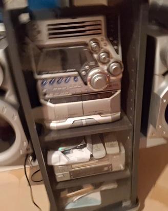 impianto stereo hifi  con mobiletto