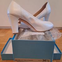 SCARPE BIANCHE CON PLATOAU