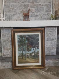 G. Grillone Olio 45 x 60,Autentica Renzo Spagnoli