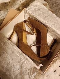 scarpe tacco nr 37 scamosciate 