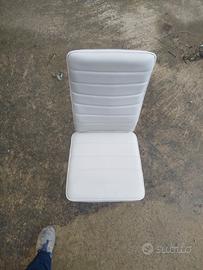 6 sedie in ecopelle color tortora