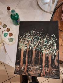"The forest"Quadro acrilico su tela,dipinto a mano