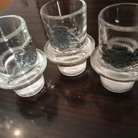e bicchierini con stemma in peltro