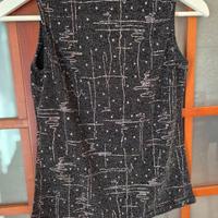 sottogiacca /top  taglia media nero/argento