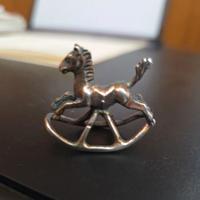 Microfusione in argento 800 cavallo a dondolo