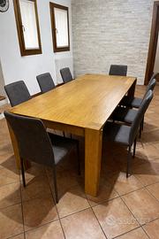 Tavolo in rovere allungabile