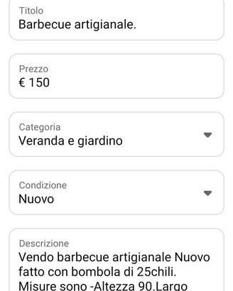 Barbecue artigianale