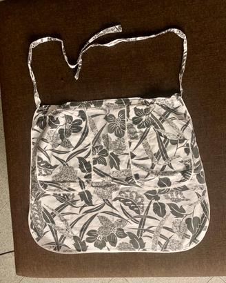 Grembiule vintage sartoriale bianco nero fantasia