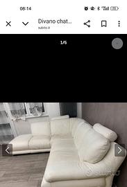 Divano in vera pelle Chateau d'ax quasi nuovo