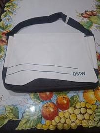 Borsa nuova a tracolla BMW bianca e grigia