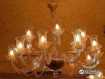 1930/'40 N. 1 Lampadario Venini 18 luci. AUTENTICO
