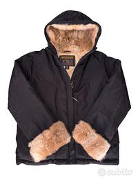 Woolrich Parka Donna Nero con  Pelliccia taglia m