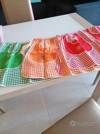 set 3 pz grembiuli da cucina
