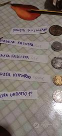 monete vittorio Emanuele Mussolini Umberto 1