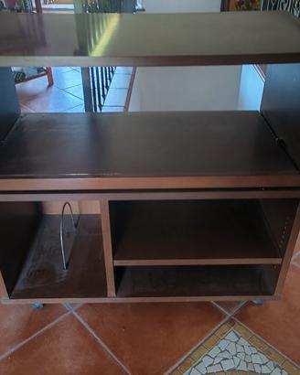 mobiletto porta tv o computer con rotelline