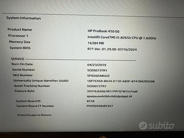 HP ProBook 450 G6  i5-8265U 15.6