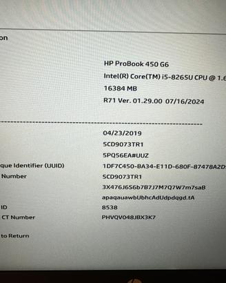 HP ProBook 450 G6  i5-8265U 15.6