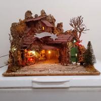 Presepe artigianale illuminato