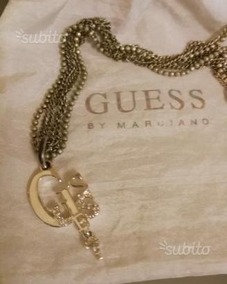 Collana Guess con scritta smaltata - donna
