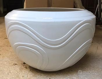 2 portavasi  artigianali vintage porcellana bianca