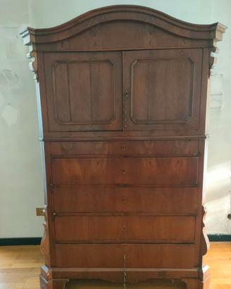 Antico armadio madia siciliano in legno