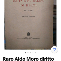Aldo Moro diritto penalità e pluralità di reati