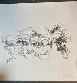 Lino Ventura litografia originale