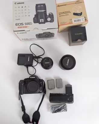 Canon EOS 500D + obiettivi (18-55 e 50mm) e access