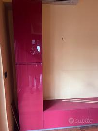 armadi sala laminato rosso, arredo sala