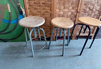 sgabelli industrial vintage