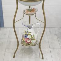 set lavabo brocca e catino in.maiolica