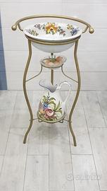 set lavabo brocca e catino in.maiolica