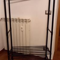 Stand appendiabiti doppio cromato nero