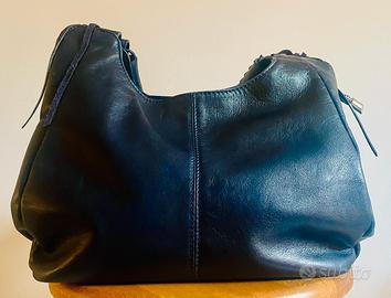 Borsetta a secchiello in vera pelle