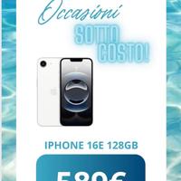 IPHONE 16e 128GB NUOVO - TUTTI I COLORI