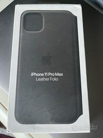 Folio cover in pelle or. apple x iphone 11 pro max