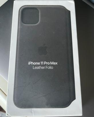 Folio cover in pelle or. apple x iphone 11 pro max