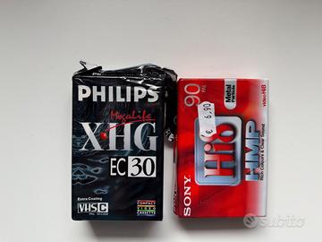 Videocassette Philips VHSC + Sony Hi8 nuove