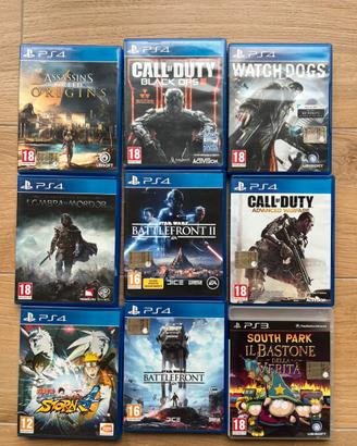 VIDEOGIOCHI PS4 e PS3, south park, naruto, cod