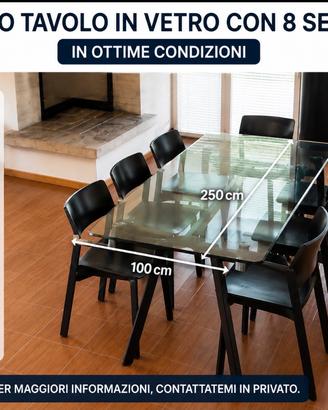 Tavolo con 8 sedie