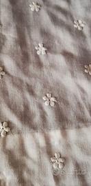 Coppia tendine lino francese 75x95 ricamate a mano