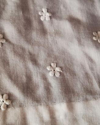 Coppia tendine lino francese 75x95 ricamate a mano